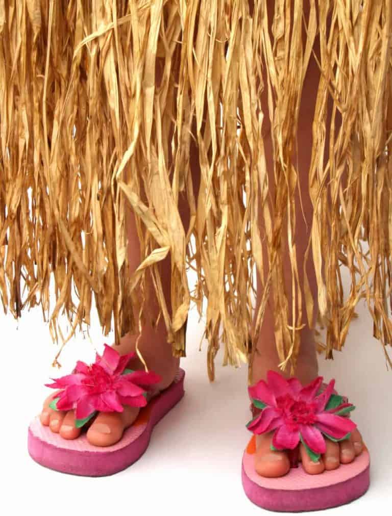 bastrock für kinder flipflops blumen